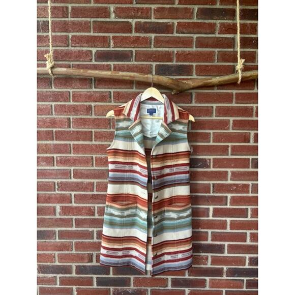 Pendleton Southwestern Wool Vest Dress Size Medium - Picture 2 of 5